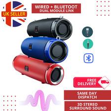 200W Bluetooth Party Speaker Loud Bass Stereo Wireless FM AUX Multi Colour UK