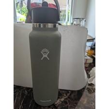 Hydro Flask 40 oz Wide Mouth Sage Green Straw Lid Insulated FJ40