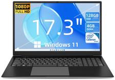 SGIN 17,3 Zoll Laptop Intel Celeron Dual-Core 4GB RAM 128GB SSD FHD Windows 11