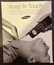 Vtg 1990s AD Samsung Cordless Wireless Phone, Keep in Touch!