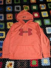 Under Armor X Storm Coldgear Hoodie Pullover Sweatshirt Orange Youth Teen Large
