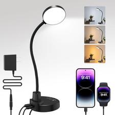 15W Led Desk Lamp with Usb Charging Ports – Dimmable Table Lamp with 3 Color Tem