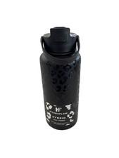 Hydraflow Hybrid Straw Chug 34 Oz cheetah Black Large Insulated Water Bottle