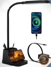 Led Desk Lamp Usb Charging Port Study Light Flexible Gooseneck Small