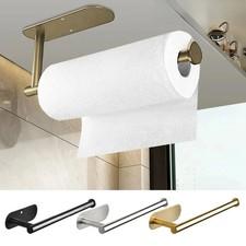 Stainless Steel Toilet Paper Towel Holder Adhesive Kitchen Paper Roll Rack