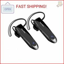 [2 Pack] Bluetooth Earpiece Wireless Handsfree Headset V5.0 24 Hrs Driving with