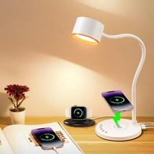 Led Desk Lamps for Home Office, Desk Lamp with Usb C + A Dual Charging Ports,...