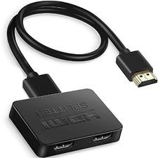 1 in 2 Out Hdmi Splitter Video Distributor Amplifier For Hdtv Box PC Monitor A