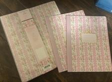 LoveShackFancy x yoobi Set of 2 Floral Notebooks Pink 1" D-Ring And 1” Binder