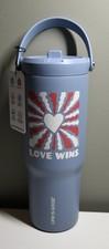 Nwt Life is Good "Love Wins" Heart Blue 32 oz. Tumbler Stainless Water Bottle