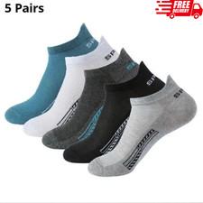5 Pairs Mens Ankle Socks Sports Trainers Low Cut Breathable Casual Sweat Absorb
