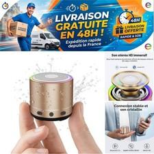 Mini Enceinte Bluetooth 5.4 Portable 360 Stro LED tanche IP7 USB-C