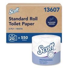 Scott Essential Bathroom Tissue, 2-Ply, White, 550 Sheets/Roll, 20 Rolls/Carton