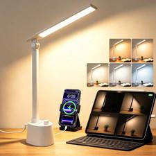 Small Desk Lamp with Usb C Charging Port 5 Colors Stepless Dim White | Reading L