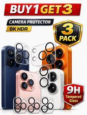 Tempered Glass Camera Lens Protector for iPhone 17 16 15 14 13 12 Pro Max Plus