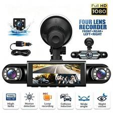 4-Channel Dashcam 360° 1080P HD Car Dash Cam Front Rear Inside Left Right