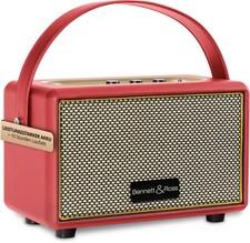 Haut-Parleur Enceinte Bluetooth Sans Fil Portable Vintage USB SD AUX Rouge