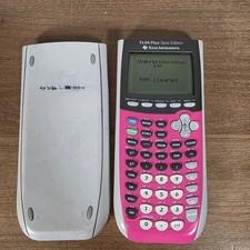 Texas Instruments TI-84 Plus Silver Edition Pink Graphing Calculator With Cover