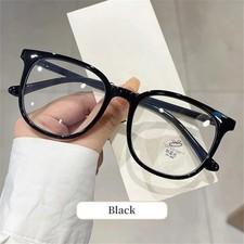 Retro Square Glasses Ultra-light Transparent Frame Eyewear Anti-blue Light Flat