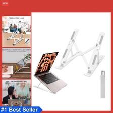 Foldable Ergonomic Laptop Stand for Desk Adjustable Riser Ventilated Cooling