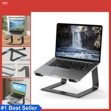 Ergonomic Aluminum Laptop Stand 10 to 15.6 Inch Riser Detachable Cable