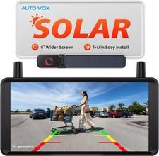 Auto-Vox 6" Dvr Portable Solar Wireless Backup Camera 1080P Dual Split Monitor
