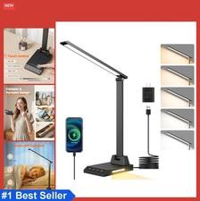 Led Desk Lamp Usb-C Charging Port Dimmable 25 Modes Eye Caring Reading Light