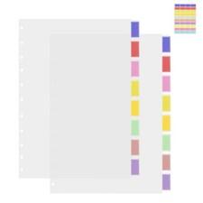 2 Sets Discbound Notebook Accessories, 8 Tabs Letter-Sized Poly Binder Divide...