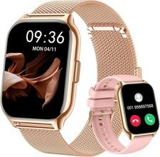 Smartwatch Damen Herren mit Telefonfunktion Armbanduhr fr iPhone Samsung Huawei