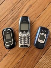 Lot Of 1 Old Nokia and 2 Samsung Flip Phones (Untested)-for Parts As Is