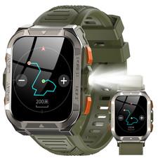 Militr Smartwatch Herren mit GPS mit Telefonfunktion Fitnessuhr fr Android iOS