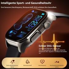 Blackview NEU Smartwatch Herren Damen Mit EKGHRV Blutdruckmessung BMI Emotion