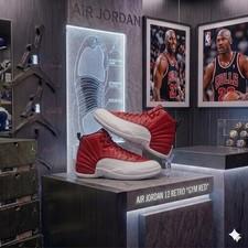 Jordan 12 Retro Gym Red Alternate White 130690-601 Size 11m Very Nice Pair