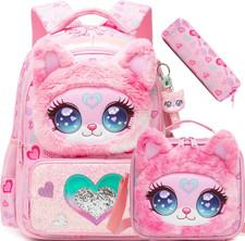 Backpack for Girls Backpacks with Lunch Box Pencil Case for Elementary Student K
