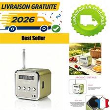 Mini enceinte Bluetooth Longben V26 radio FM USB MP3 Vert