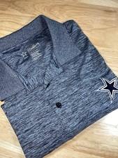 Mens Dallas Cowboys Authentic Big & Tall short sleeved performance polo Blue 3XL