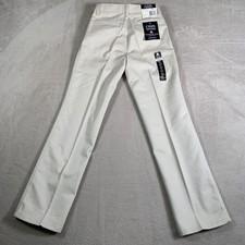 Chaps Pants Boys 12 Slim Cement Pleated Front Adjustable Waist School Uniform