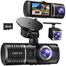 3-Channel Dash Camera Night Vision Loop Recording