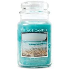 Village Candle Beachside Large Glass Apothecary (21.25 oz), Light Blue