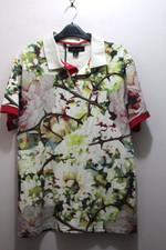 Akoo Polo Shirt Men's Size L Multicolor Print Fox Logo