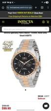 Invicta Men's Special Quartz Multifunction Black Dial Two-tone Watch 45977