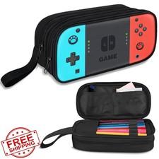 Tilytadly Large Gamer Pencil Case Red Blue
