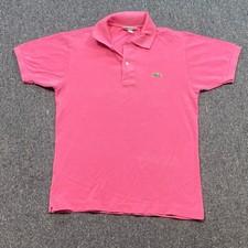 Lacoste Polo Shirt Sz XS Mens Pink Classic Fit Crocodile Logo Pique Short Sleeve