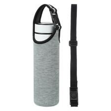 2pcs 15.5-20oz Neoprene Insulated Water Bottle Sleeve with 2 Straps Gray