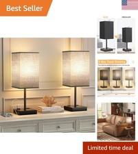 Compact Touch Lamps Set with Dual Usb Charging - Perfect for Bedrooms & Offices