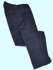 Lands End Navy School Uniform Plain Front Chino Pants Boys 18 Husky Inseam 27"