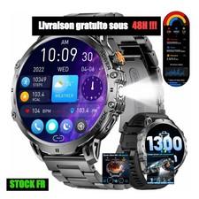 LIGE Montre Connecte Homme 1,85 HD Lampe LED 1300mAh IP68 Noir