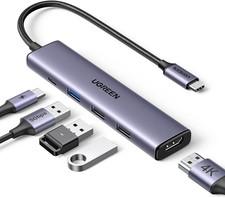 Ugreen Usb C Hub 5-in-1 Adapter 4K Hdmi 100W PD Usb-A Ports for MacBook & Laptop