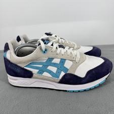 Asics Gel Saga Shoes Mens Size 10.5 Blue White Suede Low Running 1193A095
