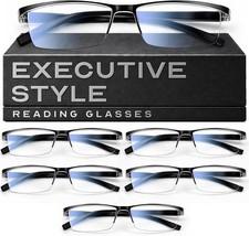 Gaoye 6-Pack Blue Light Reading Glasses Men 1.75 Strength TR90 Durable Readers